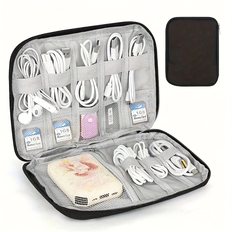 Tech Accessories Travel Organizer Pouch - 1 Buah Kotak Penyimpanan Kabel Perjalanan