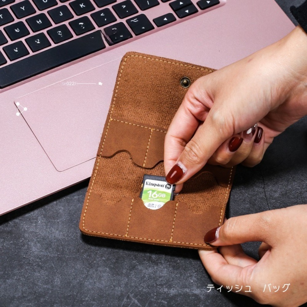 Tempat Kartu Memori Kulit PU M - Mobile Tech Accessories ulasan dan harga