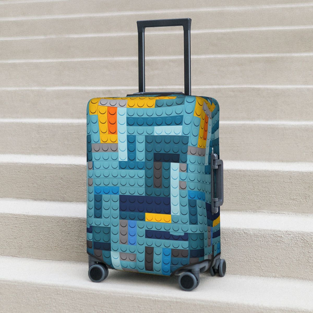 Blue Tech Pixel Building Block - Tech Accessories Case ulasan dan harga